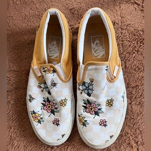 Vans Checkerboard Floral Slip-Ons